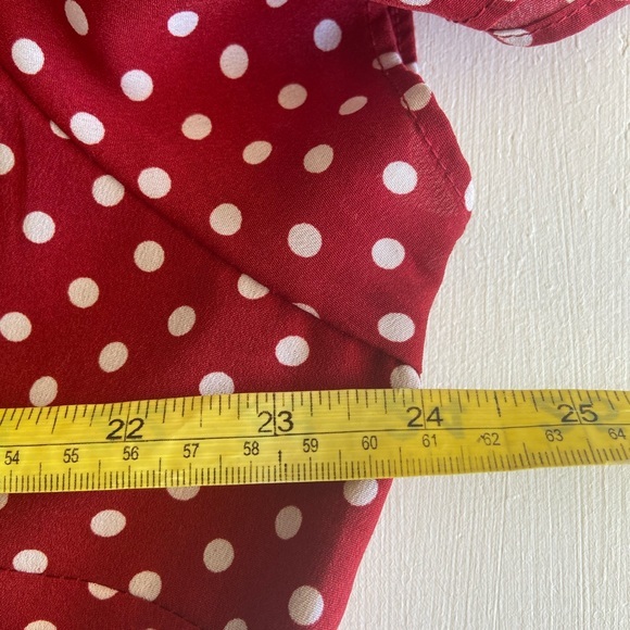 Showpo red and white polka dot dress with fabric tie  Size 20 - Picture 14 of 15